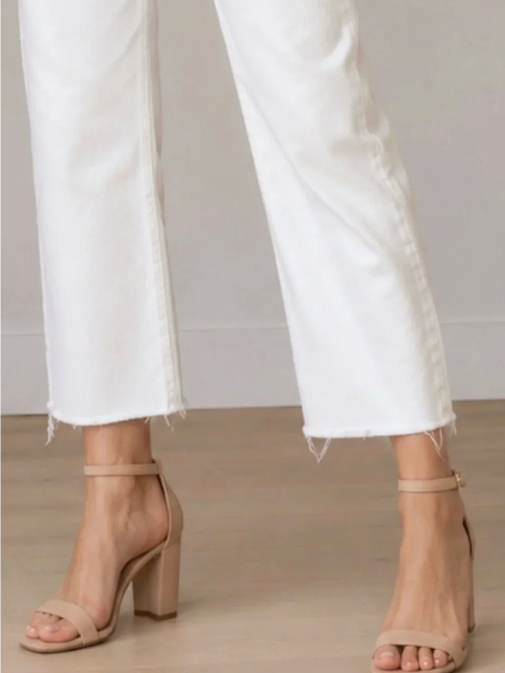 Stuart Weitzman Nearly Nude Block-Heel Sandals